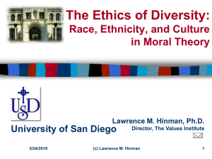 The Ethics of Diversity: Race, Ethnicity, and Culture in Moral Theory