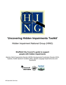 Hidden Impairments - Sheffield City Council