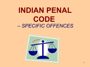Indian Penal Code - Specific Offences