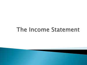 The Income Statement