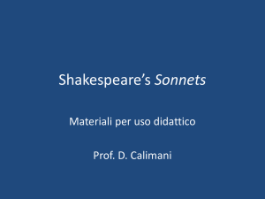 Materiali sui Sonetti di Shakespeare