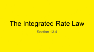 The Integrated Rate Law