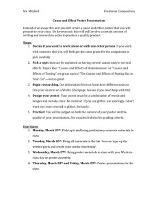 Cause and Effect Poster Presentation