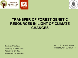 transfer of forest genetic resources in light of climate changes
