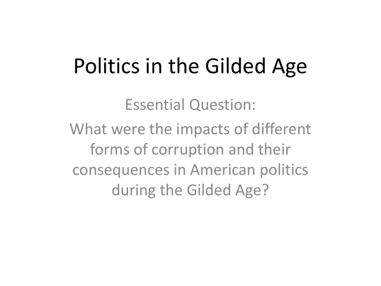 Politics in the Gilded Age