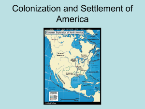 2014 Colonization and Settlement