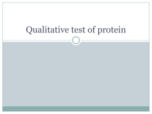 Qualitative test of protein