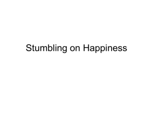 Stumbling on Happiness - Rio Hondo Community College Faculty