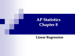 Chapter 8: Linear Regression