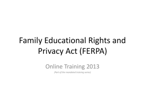 F Education Rights Protection Act (FERPA)