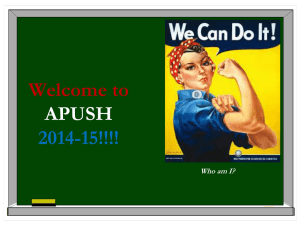 APUSH intro to course 2014