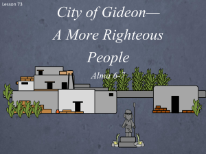 Lesson 73 Alma 6-7 city of Gideon–a more…Power Pt.