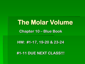 The Molar Volume