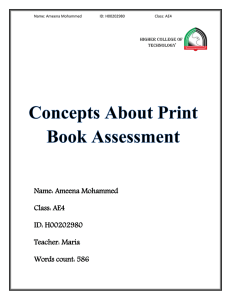 Concepts About Print Book Assessment