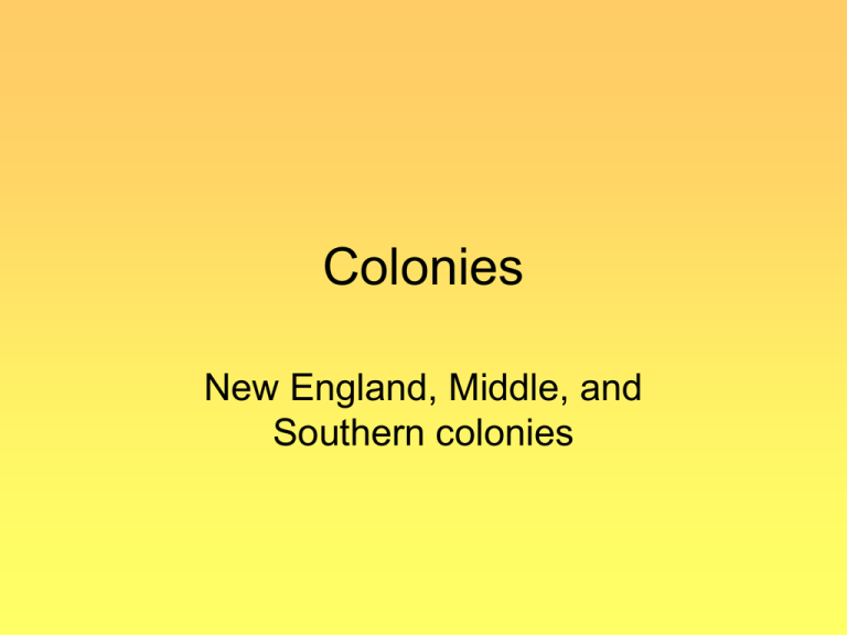 colonies