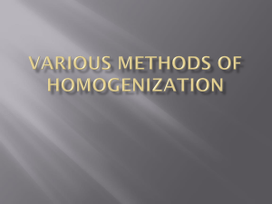 Various methods of Homogenization