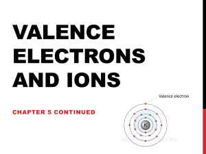 Valence Electrons and Ions
