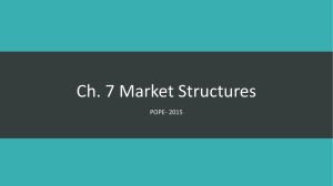 Ch. 7 Market Structures - Cherokee County Schools