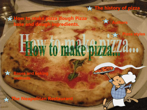 Ppt on the history of pizza, one of our main national dishes
