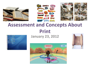 Assessment and Concepts About Print - ci209-10