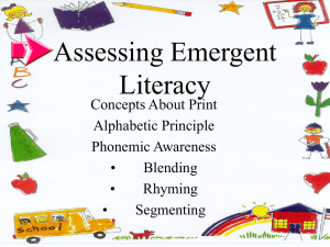 Assessing Emergent Literacy - California Lutheran University