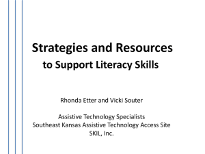 Strategies and Resources to Support Literacy Skills