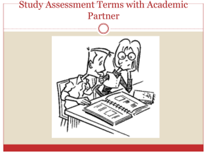 Assessments - Dr. Wilson -- Fall 2013