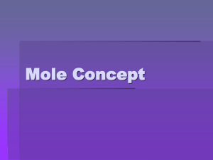 Chapter 11 Mole Concept
