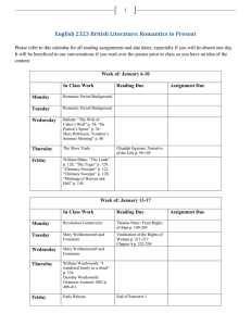 Reading Schedule