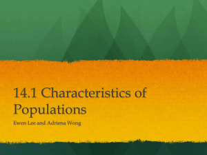 14.1 Characteristics of Populations