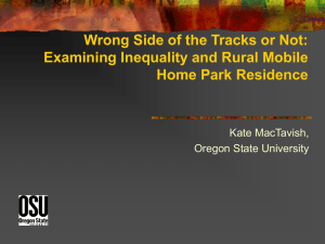 Wrong Side of the Tracks or Not: Examining Inequality and Rural