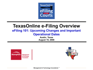 Texas e-Filing - Law of eCommerce