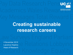 Creating sustainable research careers