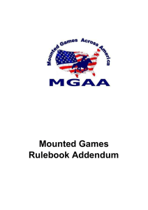 competition rules - Mounted Games Across America