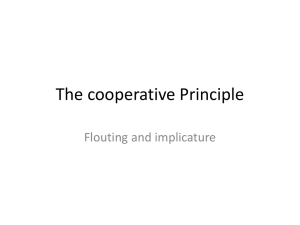 The cooperative Principle