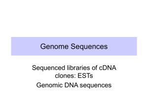 Genome Sequences - Center for Comparative Genomics and