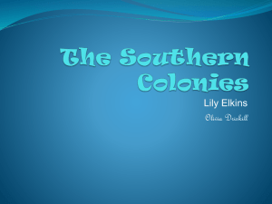 The Southern Colonies