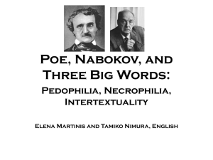Poe, Nabokov, and Three Big Words