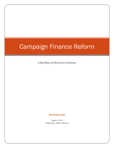 Campaign Finance Reform