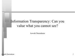 transparency - NYU Stern School of Business