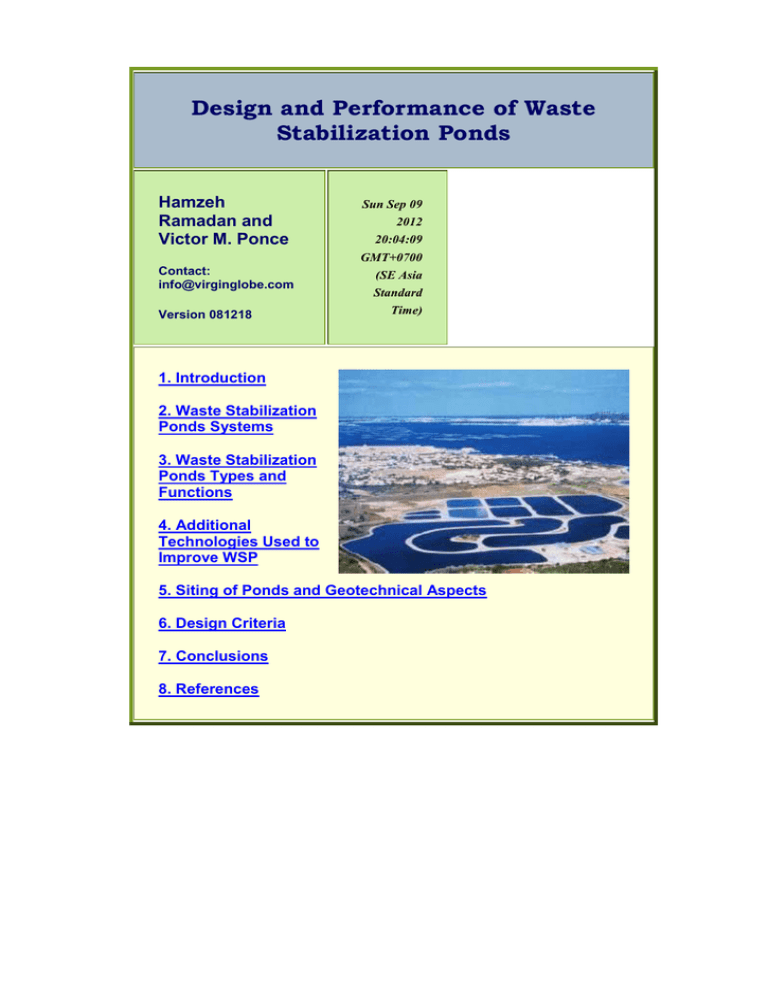 design-and-performance-of-waste-stabilization-ponds