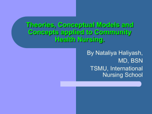 06 Theories and Conceptual Models Applied to Community Health