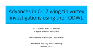 Advances in C-17 wing tip vortex investigations using the TODWL