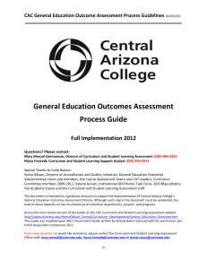 GEO Assessment Process - Central Arizona College