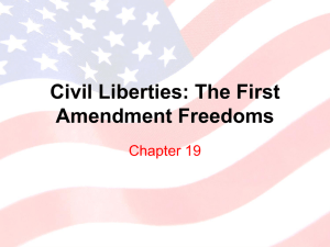 Civil Liberties: The First Amendment Freedoms