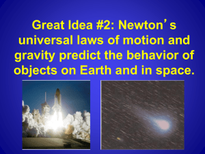 “force” Issac Newton's Laws of Motion