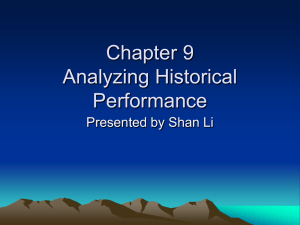 Chapter 9 Analyzing Historical Performance