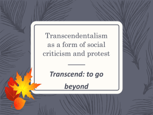 Transcendentalism PPT & Seminar Qs