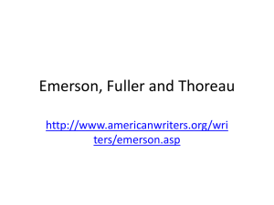 Emerson, Fuller and Thoreau