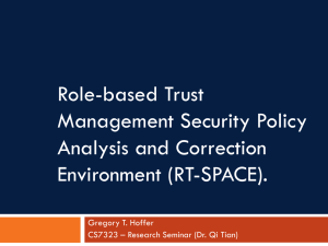 Role-based Trust Management Security Policy Analysis and